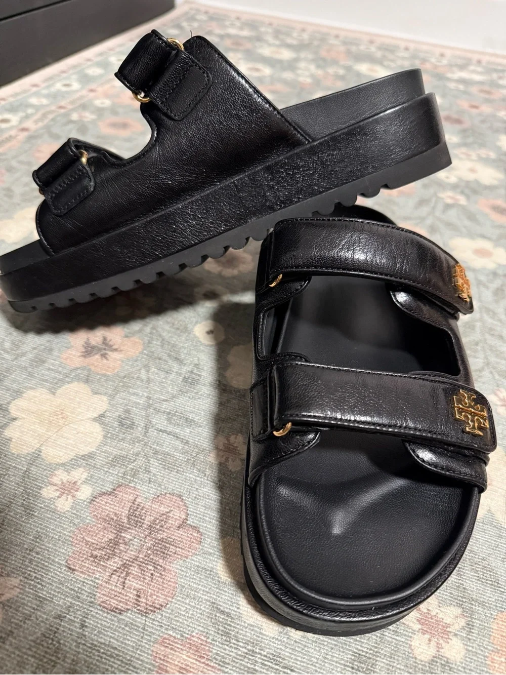 Tory Burch Kira Sport Slide IN BLACK LEATHER